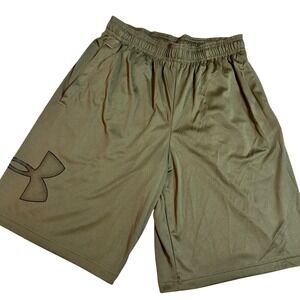 Under Armour UA Tech Graphic Shorts Green Loose Fit Mens Small NWT